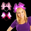 Light Up LED Butterfly Headband (Pink)